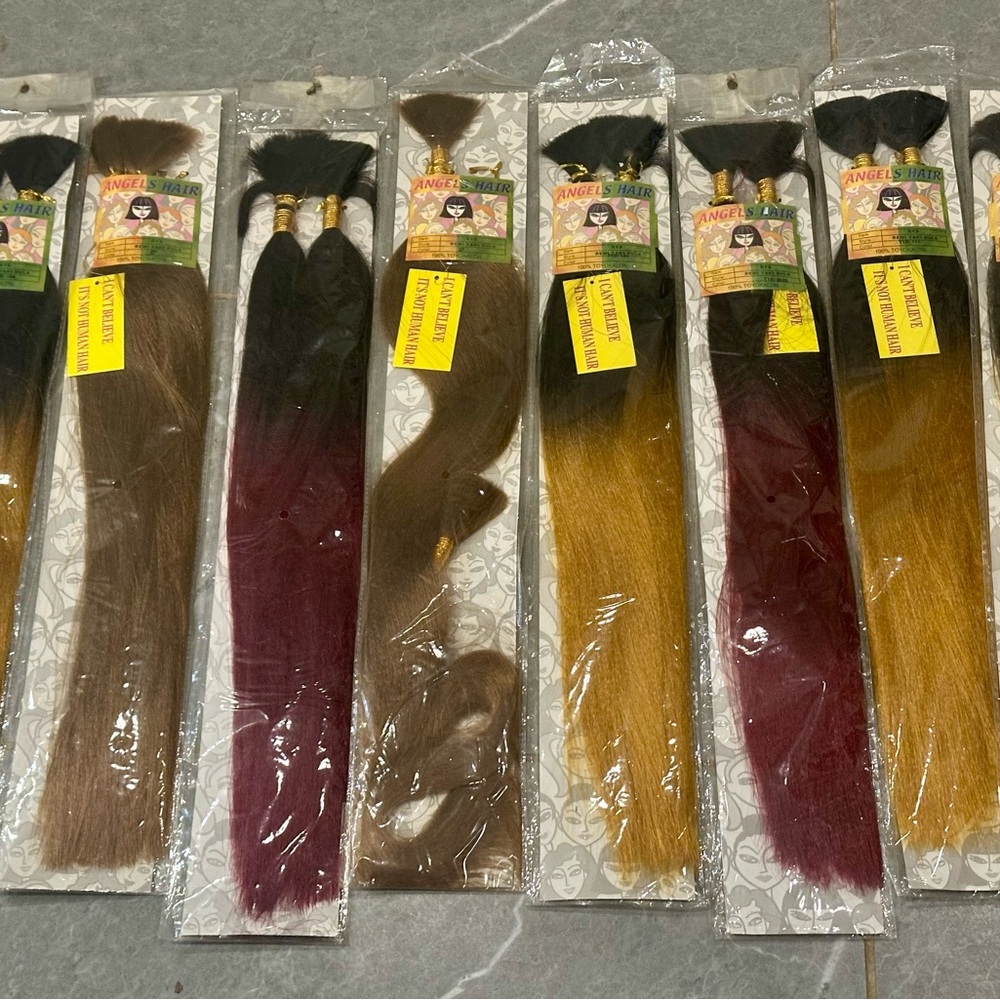 8 Pack Angel Hair Yaki Bulk Extensions - New! Toyokalon Great for Braids!